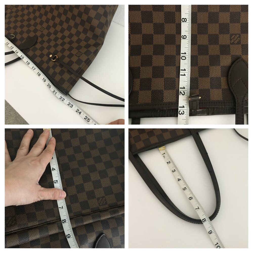 Louis Vuitton Neverfull GM Damier Authentic Tote Bag Brown Canvas with Dust Bag - Picture 10 of 16